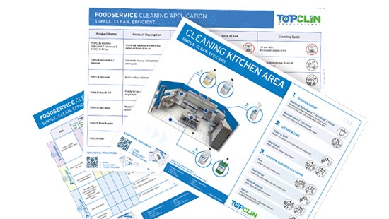 Image of TOPCLIN wallchart and cleaning application guide