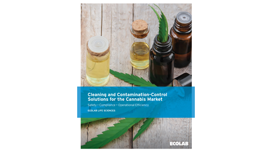 Brochure cover for Cleaning and contamination control for the cannabis market