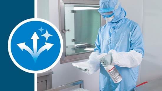 Cleaning in production cleanroom facility